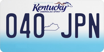 KY license plate 040JPN