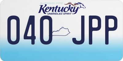 KY license plate 040JPP