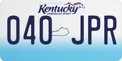 KY license plate 040JPR
