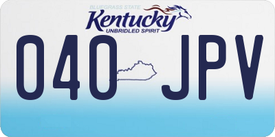 KY license plate 040JPV