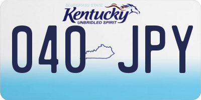 KY license plate 040JPY