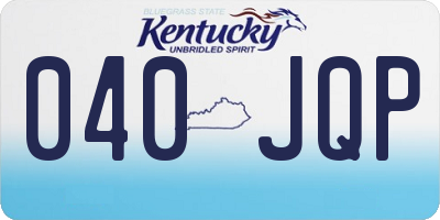 KY license plate 040JQP