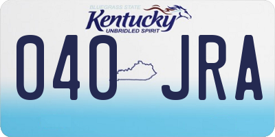 KY license plate 040JRA