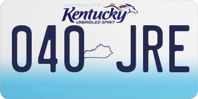 KY license plate 040JRE