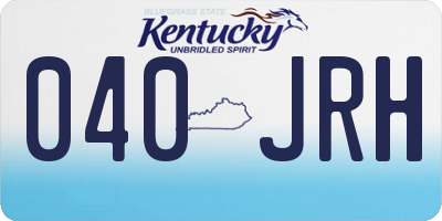 KY license plate 040JRH