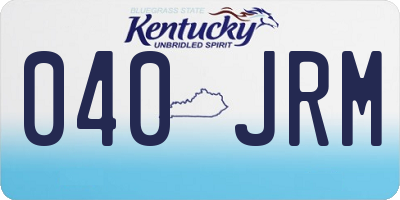 KY license plate 040JRM