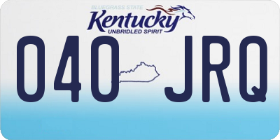 KY license plate 040JRQ