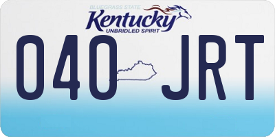 KY license plate 040JRT