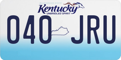 KY license plate 040JRU