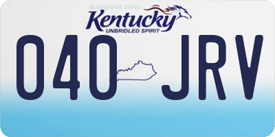 KY license plate 040JRV