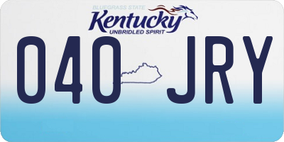 KY license plate 040JRY