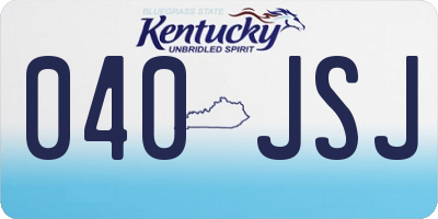 KY license plate 040JSJ