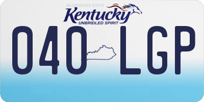 KY license plate 040LGP