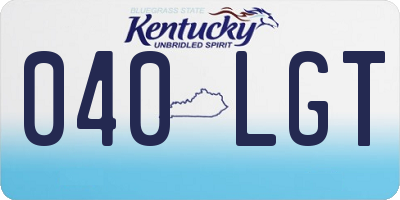 KY license plate 040LGT