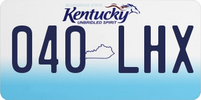 KY license plate 040LHX