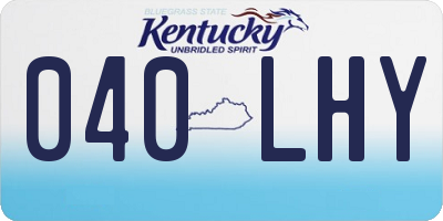 KY license plate 040LHY