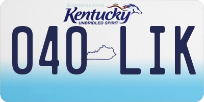 KY license plate 040LIK