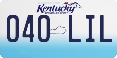 KY license plate 040LIL
