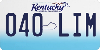 KY license plate 040LIM