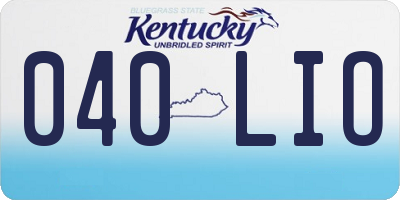 KY license plate 040LIO
