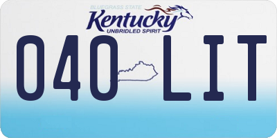 KY license plate 040LIT