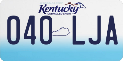 KY license plate 040LJA