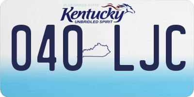 KY license plate 040LJC