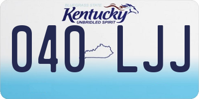 KY license plate 040LJJ