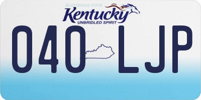 KY license plate 040LJP