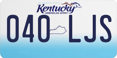 KY license plate 040LJS