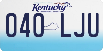 KY license plate 040LJU