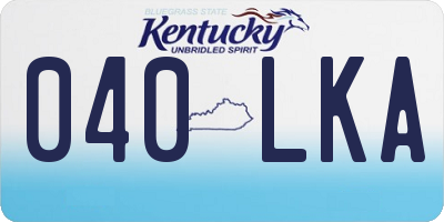 KY license plate 040LKA