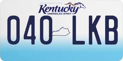 KY license plate 040LKB