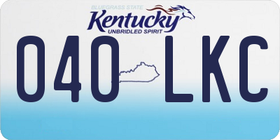 KY license plate 040LKC