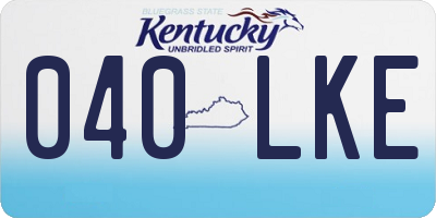 KY license plate 040LKE