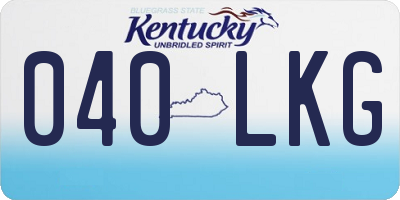 KY license plate 040LKG