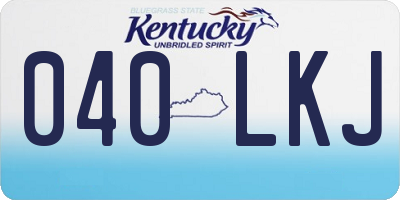 KY license plate 040LKJ