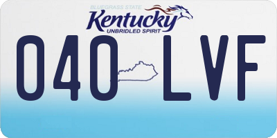 KY license plate 040LVF