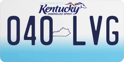 KY license plate 040LVG