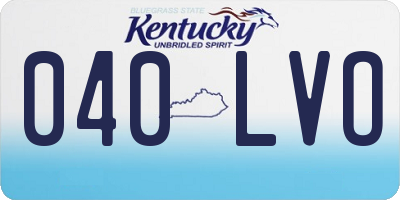 KY license plate 040LVO
