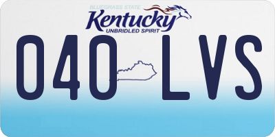 KY license plate 040LVS