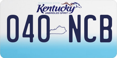 KY license plate 040NCB