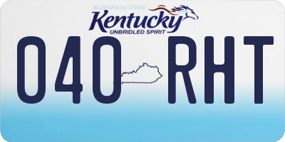 KY license plate 040RHT