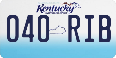 KY license plate 040RIB