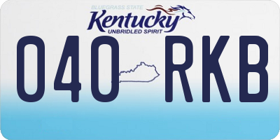 KY license plate 040RKB