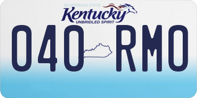 KY license plate 040RMO