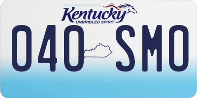 KY license plate 040SMO