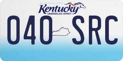 KY license plate 040SRC