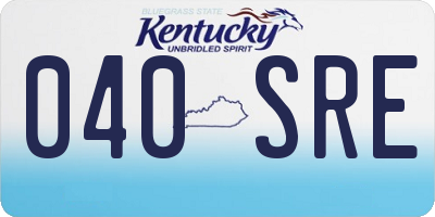 KY license plate 040SRE