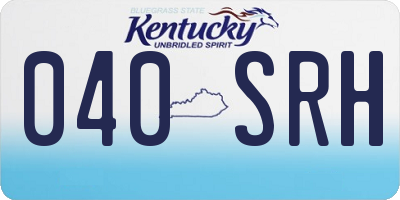 KY license plate 040SRH